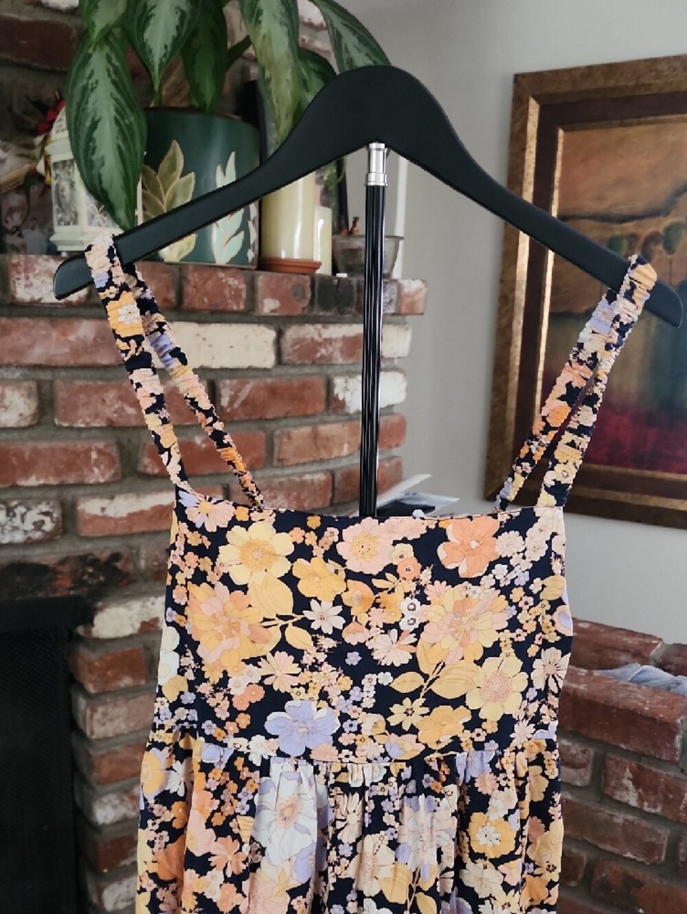 NWOT Free People Floral Tiered Maxi Oversized Dress Boho Cottagecore Prairie - Picture 3 of 8